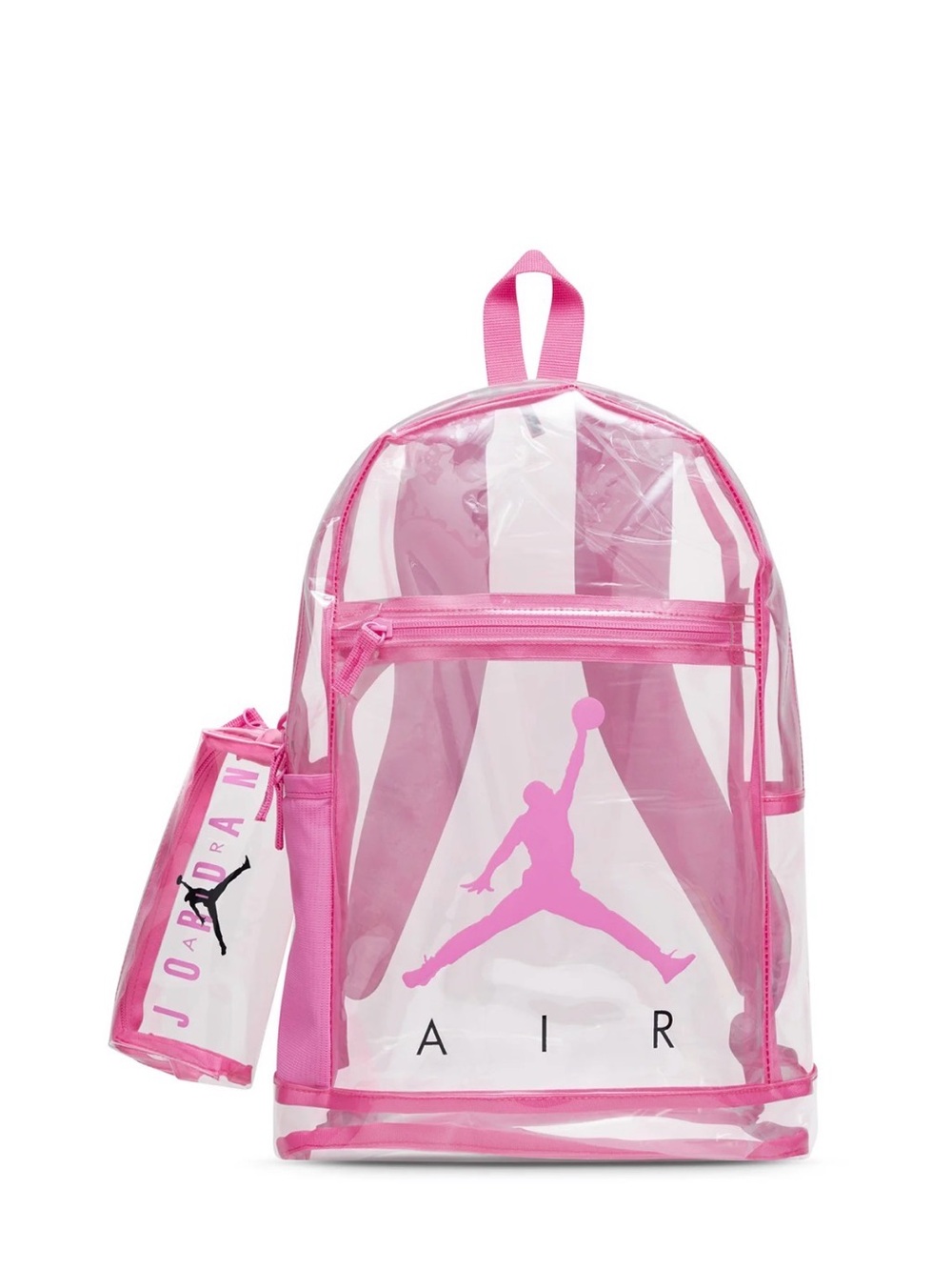 NEW Authentic Air Jordan Kid's pencil Bag Backpack clear Pink School Girls
2pc